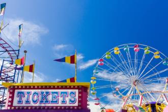 Fair Rides and Ticket sign