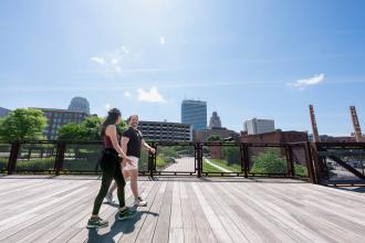 Long Branch Trail walking downtown