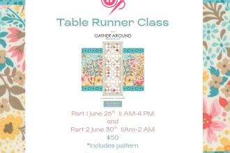 Gather Around the Table Runner Class Photo