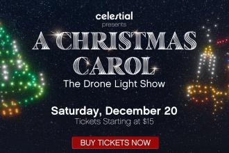 A Christmas Carol Drone Light Show Photo