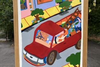 Art in the Park: Cardboard Illustrations Photo