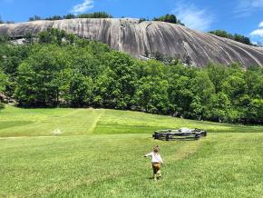 Stone Mountain, looking up at the granite dome