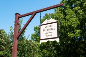 Historic Bethabara Visitor Center Sign