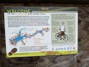 Salem Lake bike trail sign