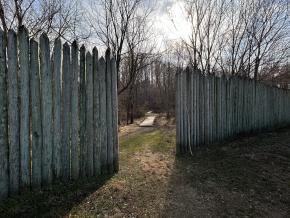 Bethabara Greenway entrance from Palisade Fort