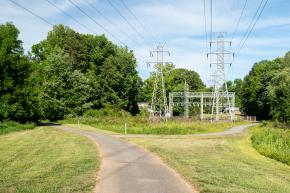 The Peachtree Greenway that leads to the Waughtown Connector, connecting Quarry Park walking trails with the Salem Creek Greenway.