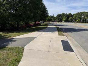 Street crossing near the traffic circle in West Salem.