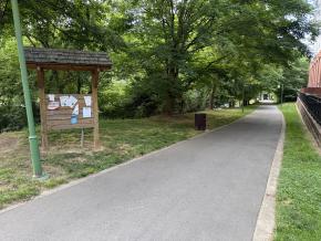 Strollway entrance at Brookstown Ave