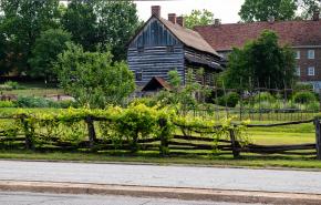 Old Salem Historic District from strollway