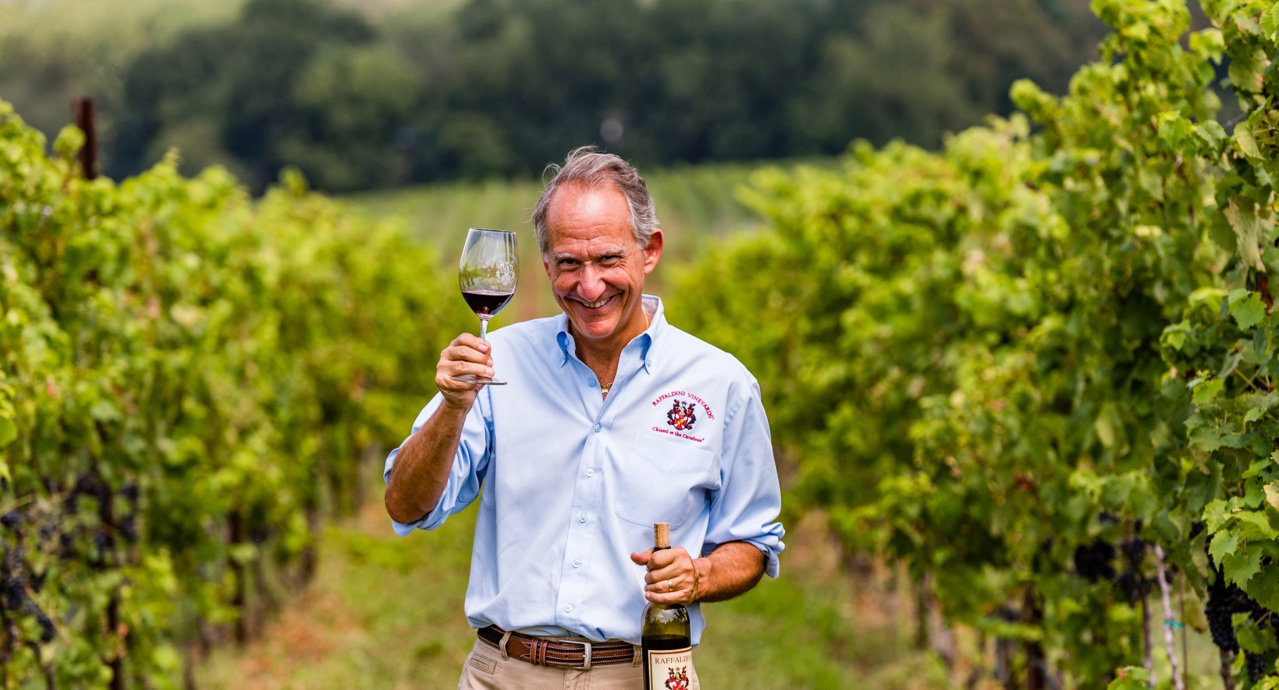 Jay Raffaldini in the Vines courtesy of Visit Winston Salem